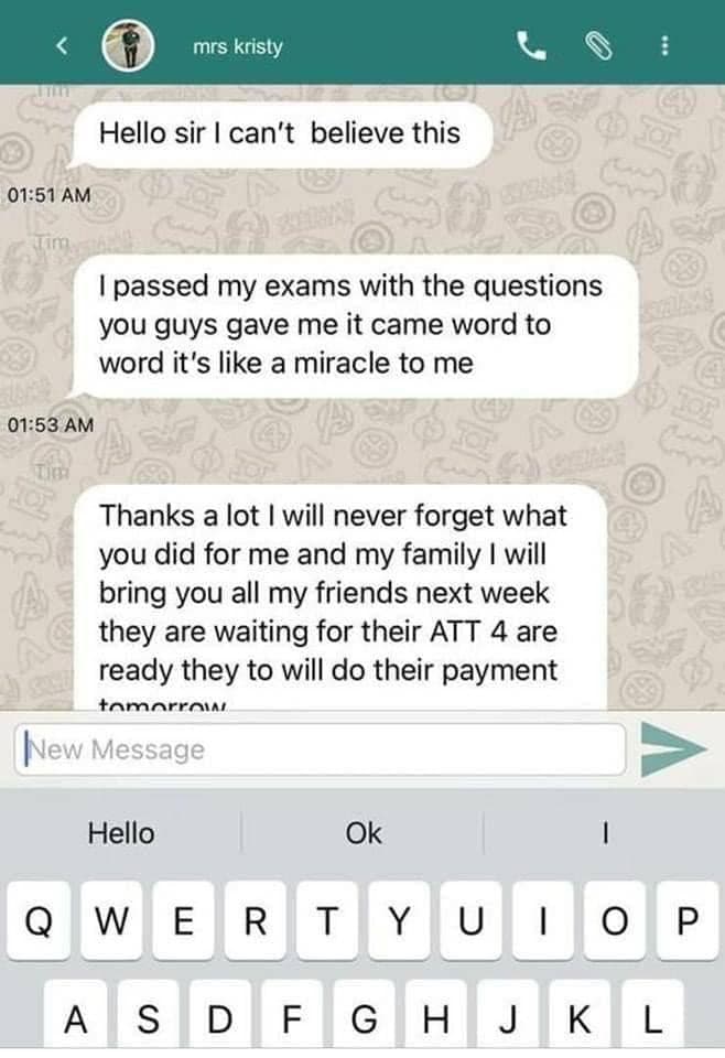 Verified Candidate chat review